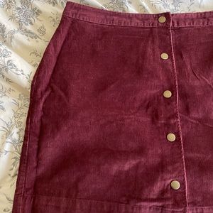 Burgundy mini skirt from Old Navy